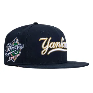 Mitchell & Ness New York Yankees 1998 World Series Patch Script Hat - Navy