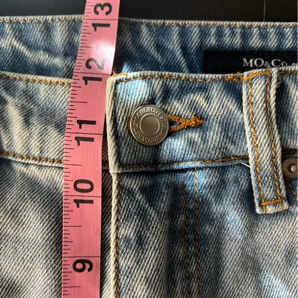 Mo&amp;Co cropped wide-leg jeans in light blue size 27.