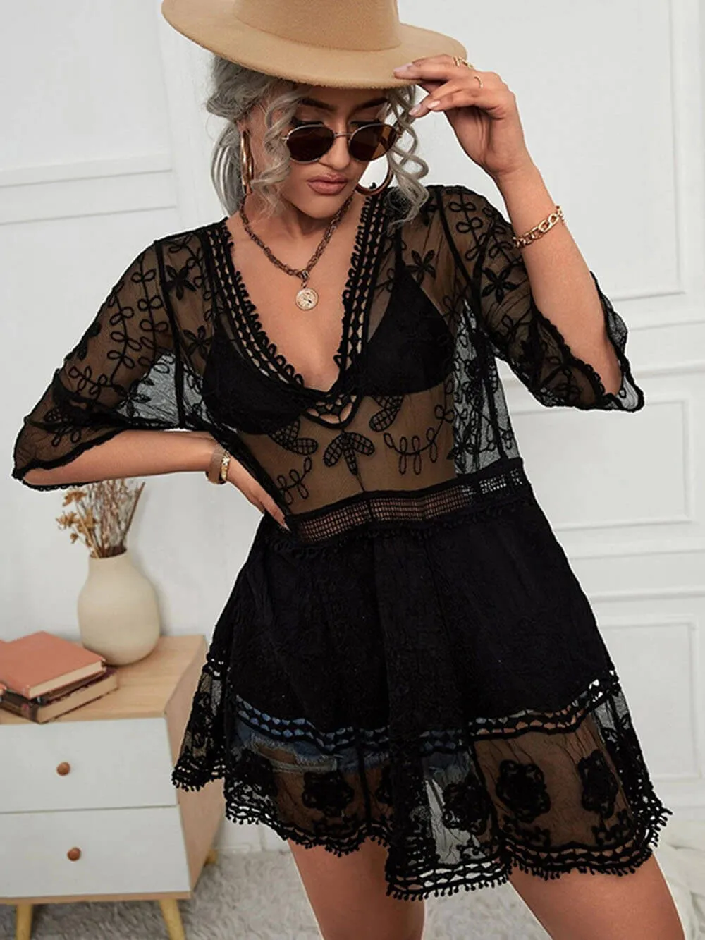 Molly Loose V-Neck Mini Dress