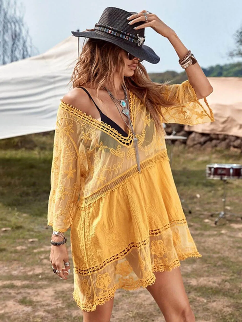 Molly Loose V-Neck Mini Dress