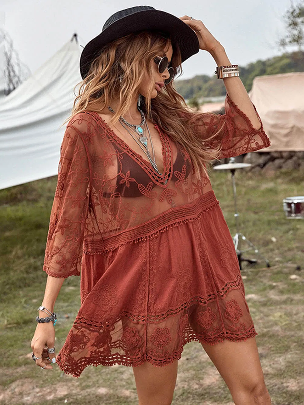 Molly Loose V-Neck Mini Dress