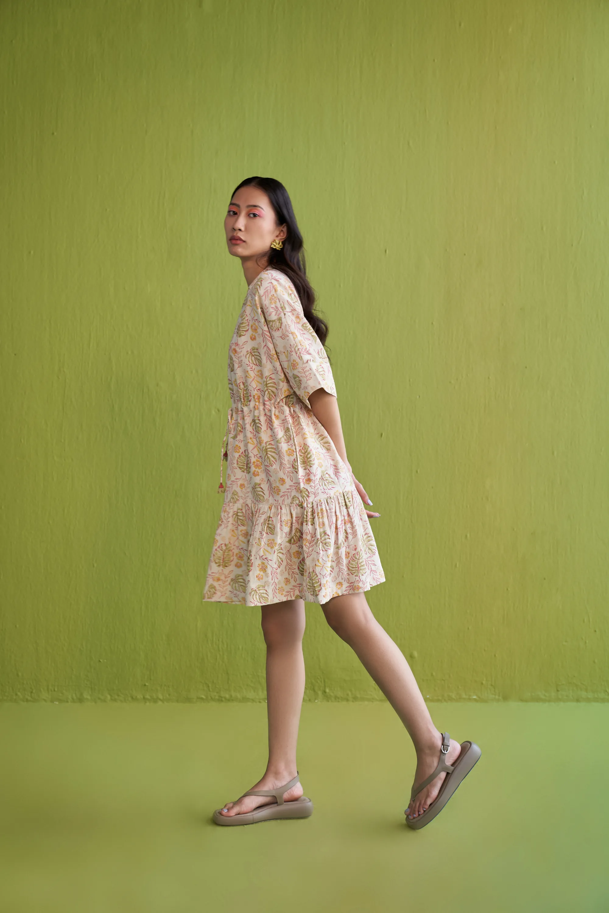 Monstera Bloom Kala Cotton Dress