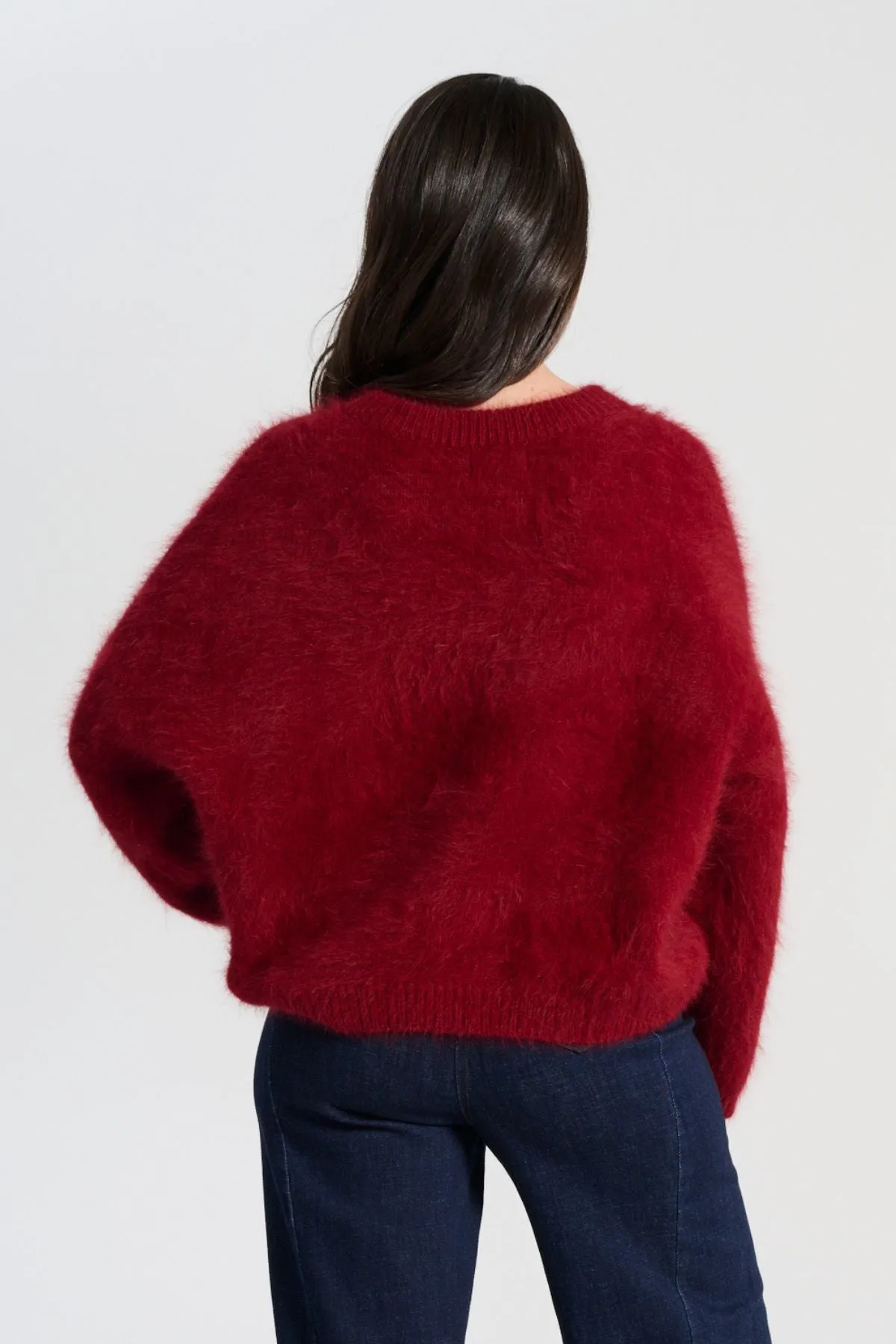 Montreal Knit Sweater Vino in Angora