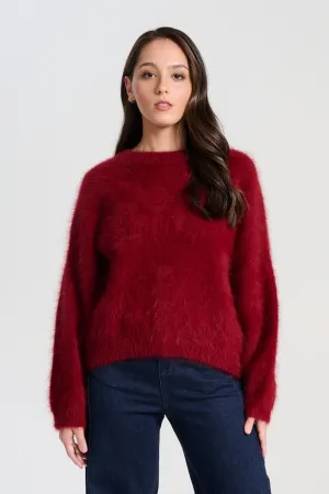 Montreal Knit Sweater Vino in Angora