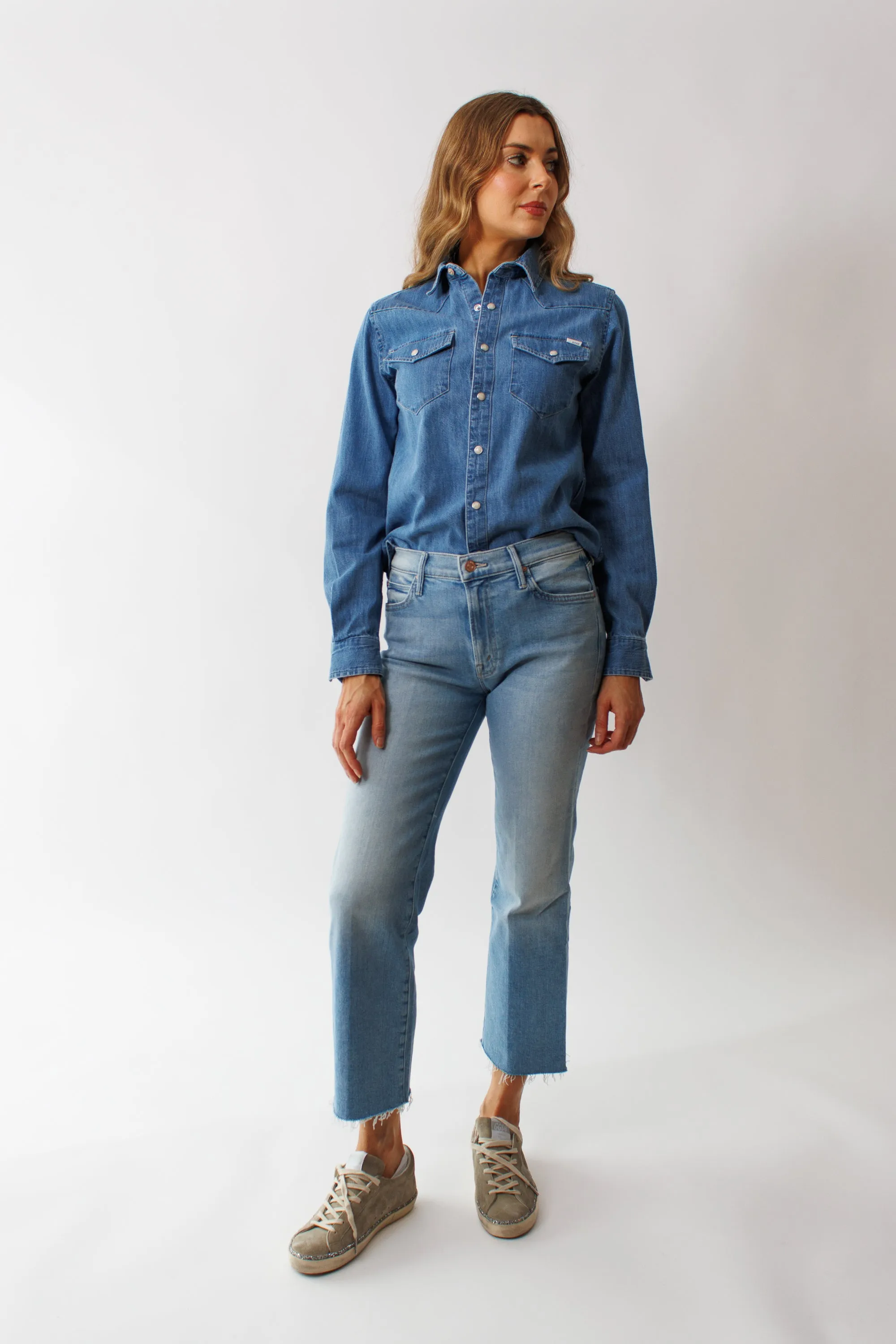 Mother Denim The Kick It Ankle Fray