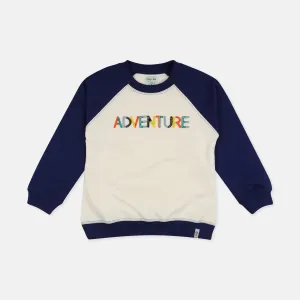 Multicoloured Adventure Slogan Applique Sweatshirt