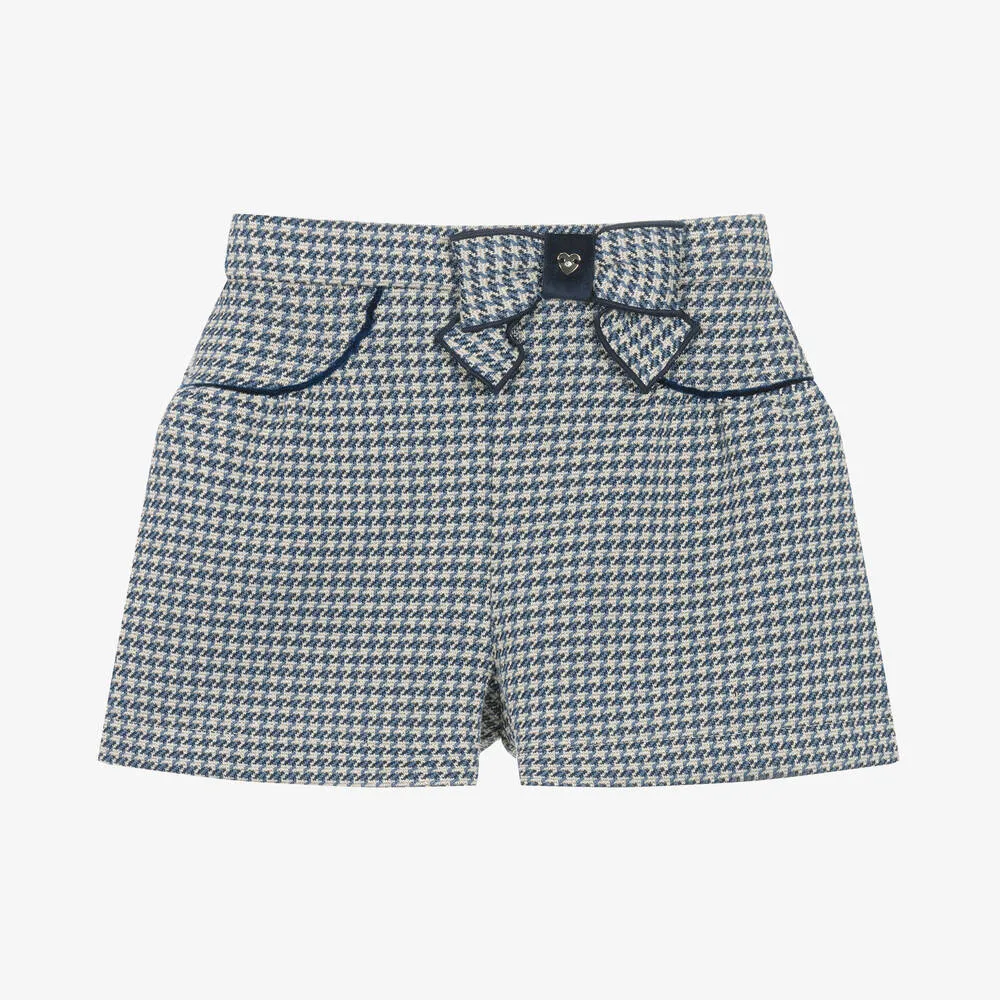 Navy Checkered Shorts