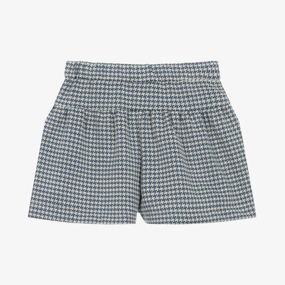 Navy Checkered Shorts