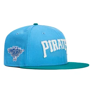 New Era 59Fifty Caribbean Waters Pittsburgh Pirates 2006 All Star Game Patch Word Hat - Light Blue, Teal