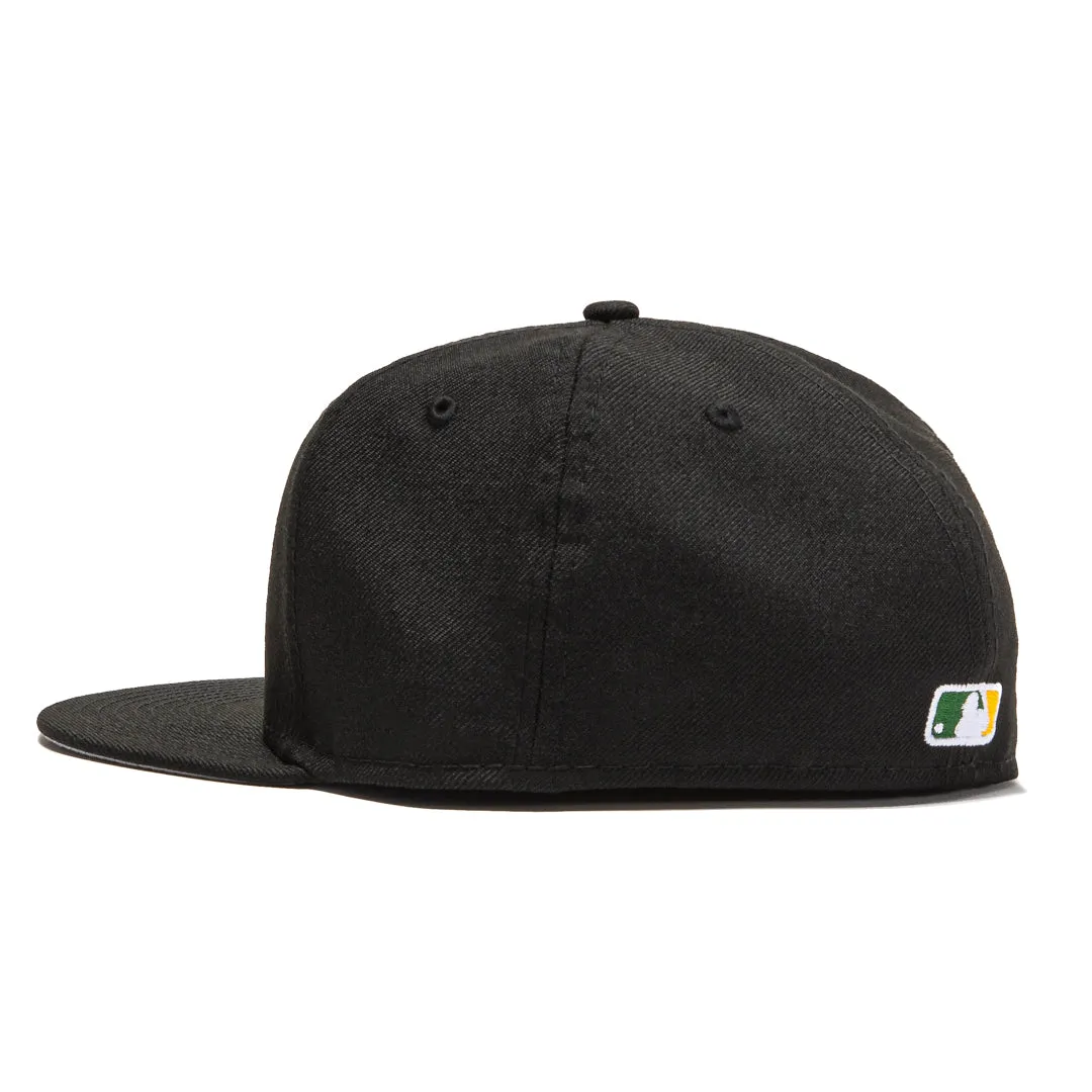 New Era 59Fifty Retro On-Field Oakland Athletics Hat - Black, Green, White