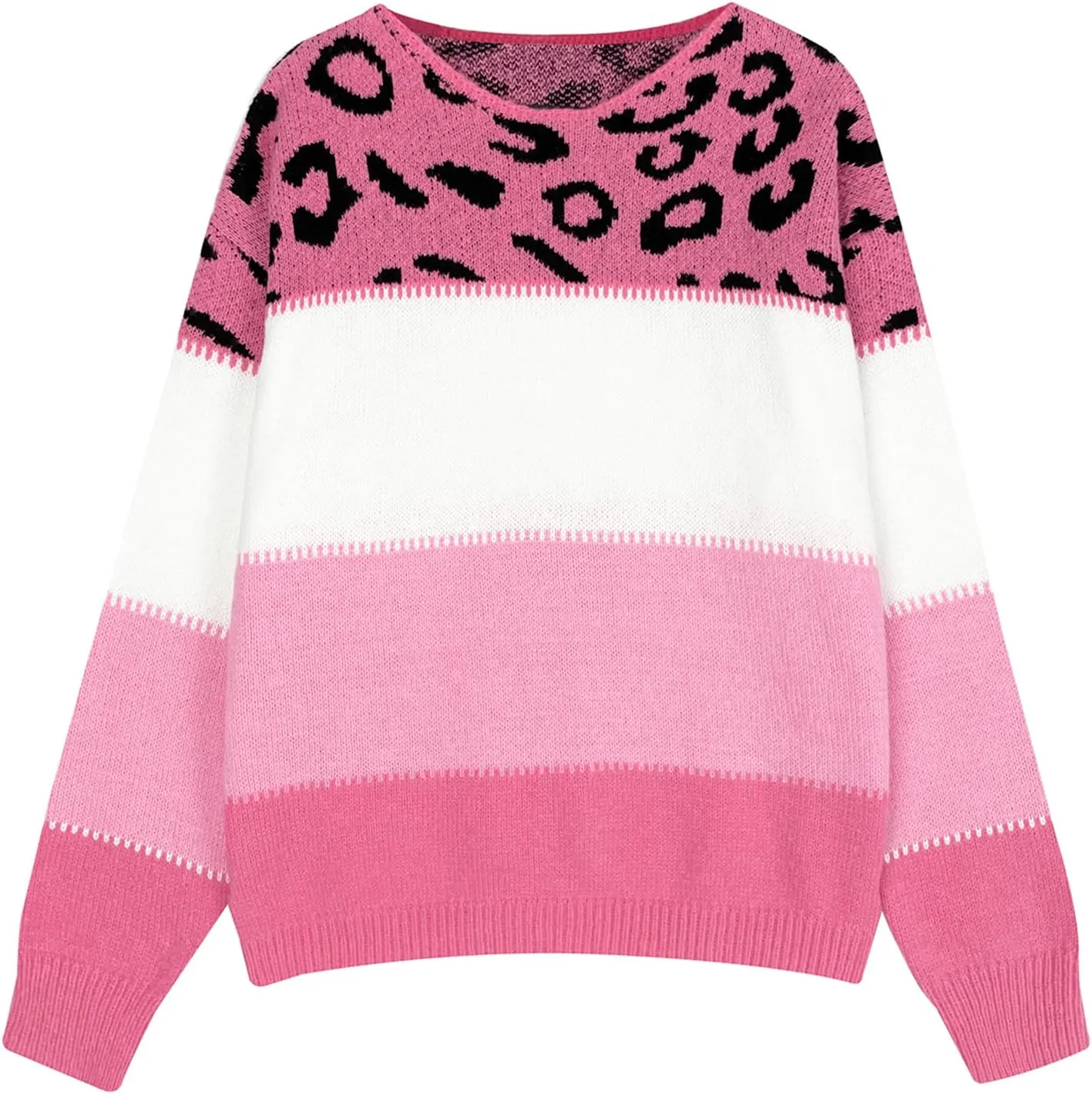 Nina – Oversized Women’s Leopard Sweater