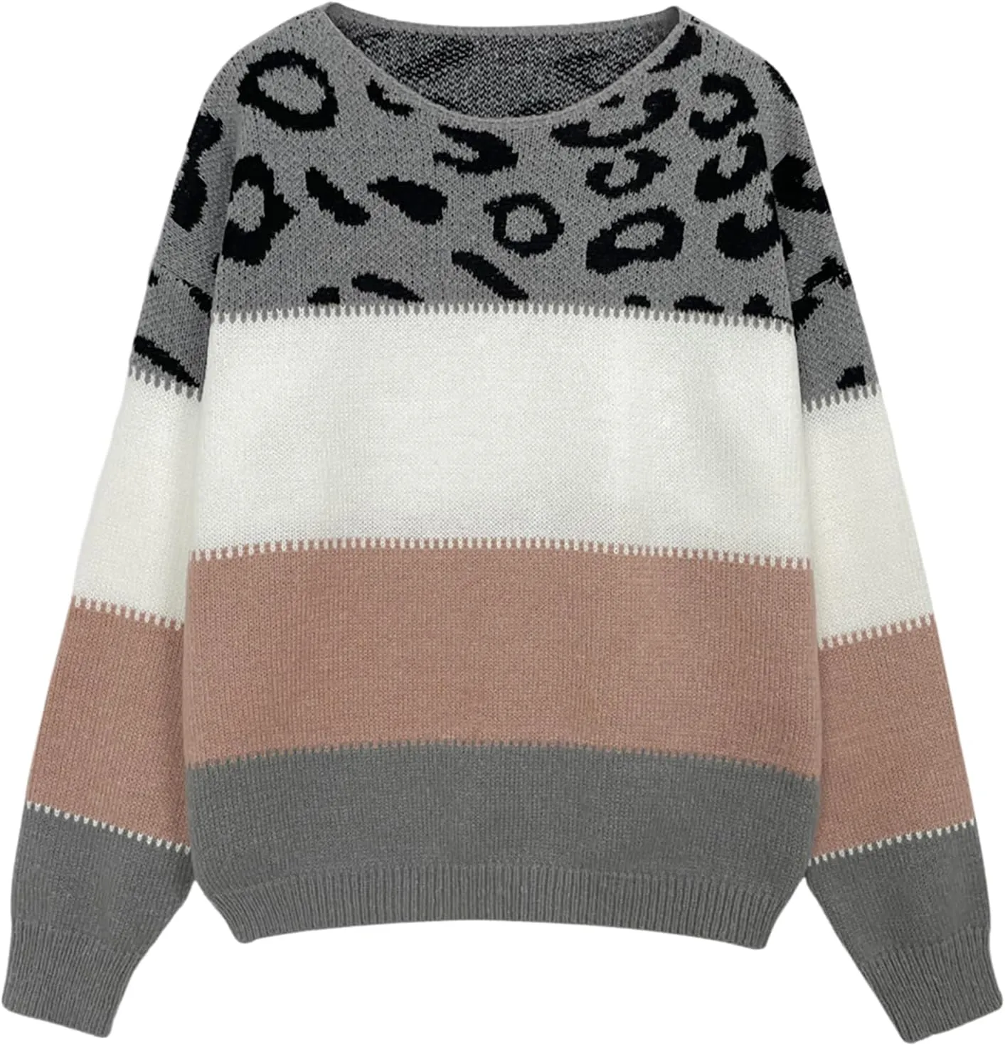 Nina – Oversized Women’s Leopard Sweater