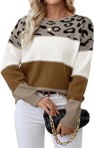 Nina – Oversized Women’s Leopard Sweater