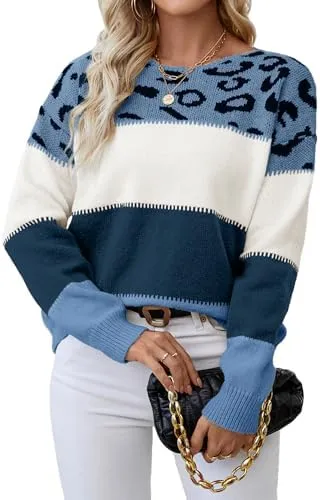 Nina – Oversized Women’s Leopard Sweater