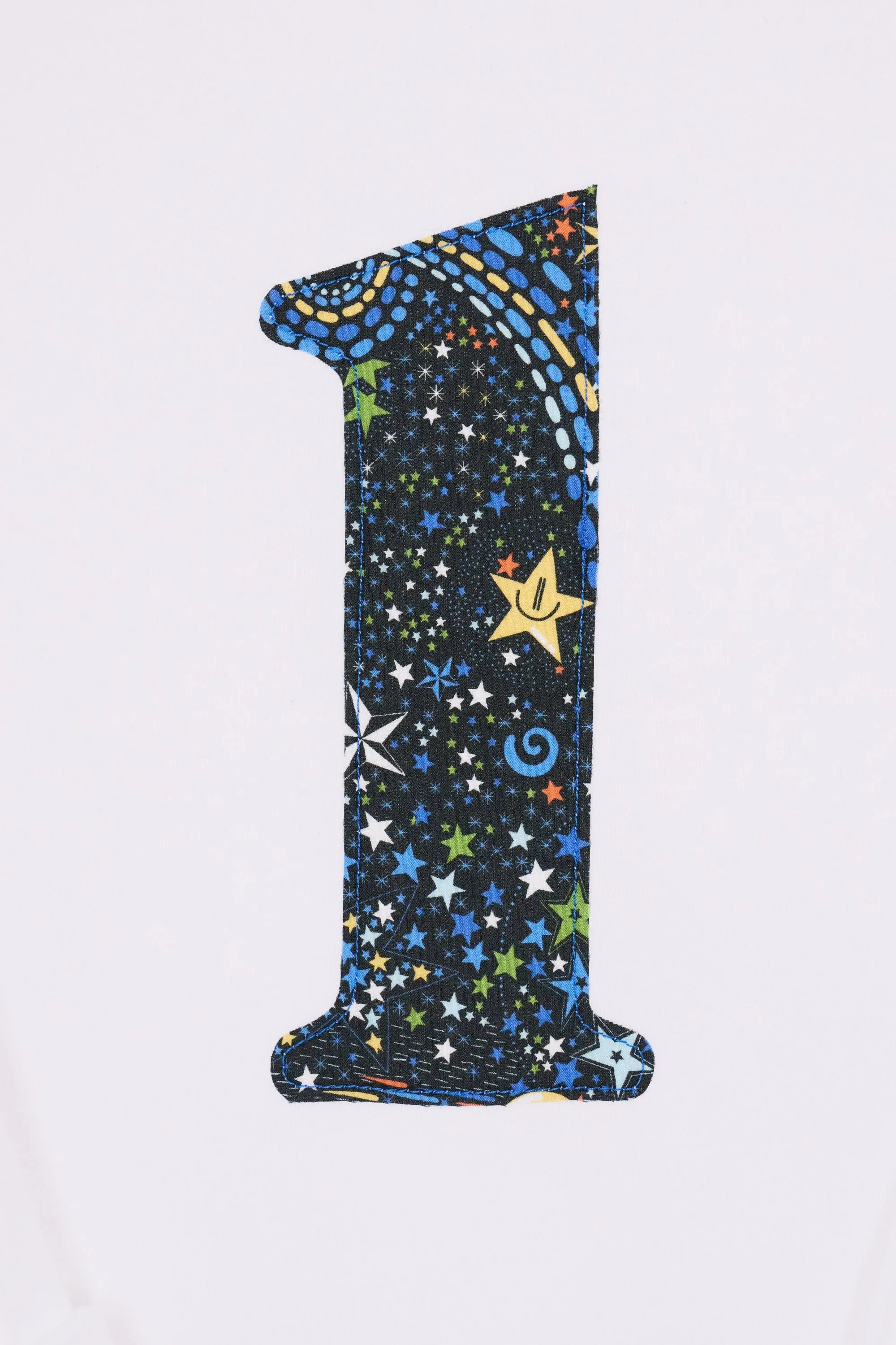 Number White T-Shirt in Adelajda in Space Liberty Print