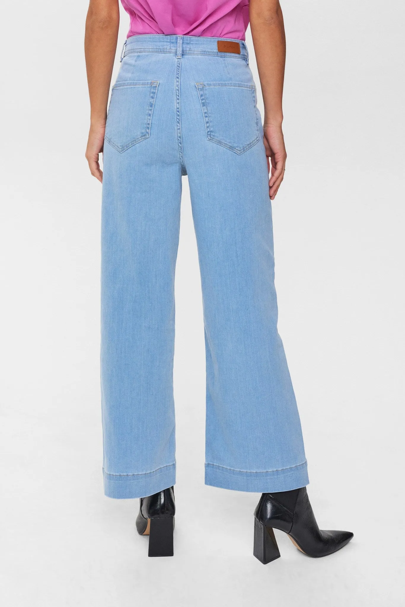 NUPARIS CROPPED  JEANS - Light Blue Denim