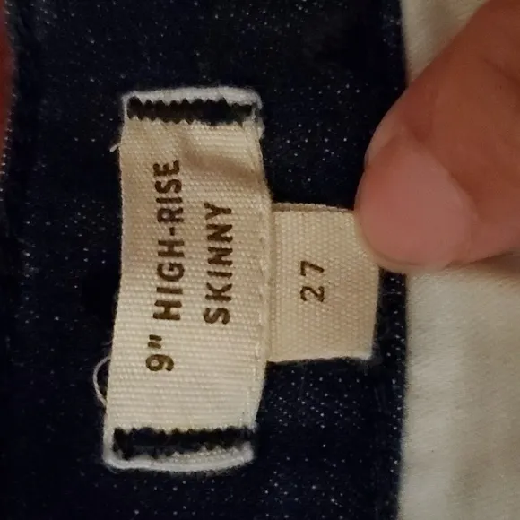 NWOT Madewell Flocked Dots Edition 9&quot; High -Rise Women's Skinny Jeans - Size 27