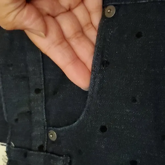 NWOT Madewell Flocked Dots Edition 9&quot; High -Rise Women's Skinny Jeans - Size 27