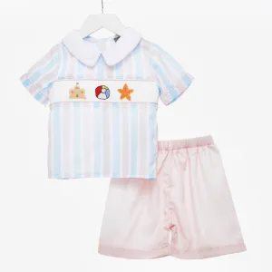 Ocean Baby Two Piece Smocked Seaside Set (3M-6Yrs)