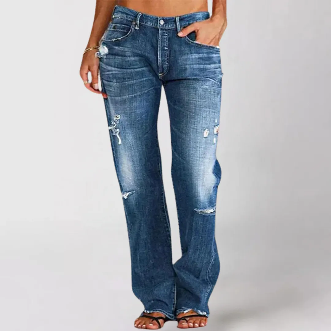 Olivia | Vintage Straight-Leg Jeans | Casual Style | Denim Stretch