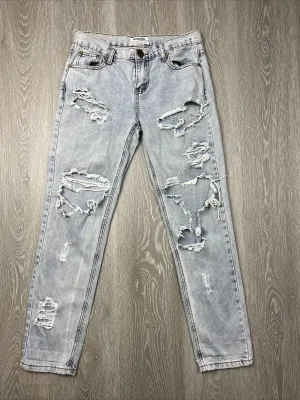 One Teaspoon Womens Distressed Denim Jeans Size 26