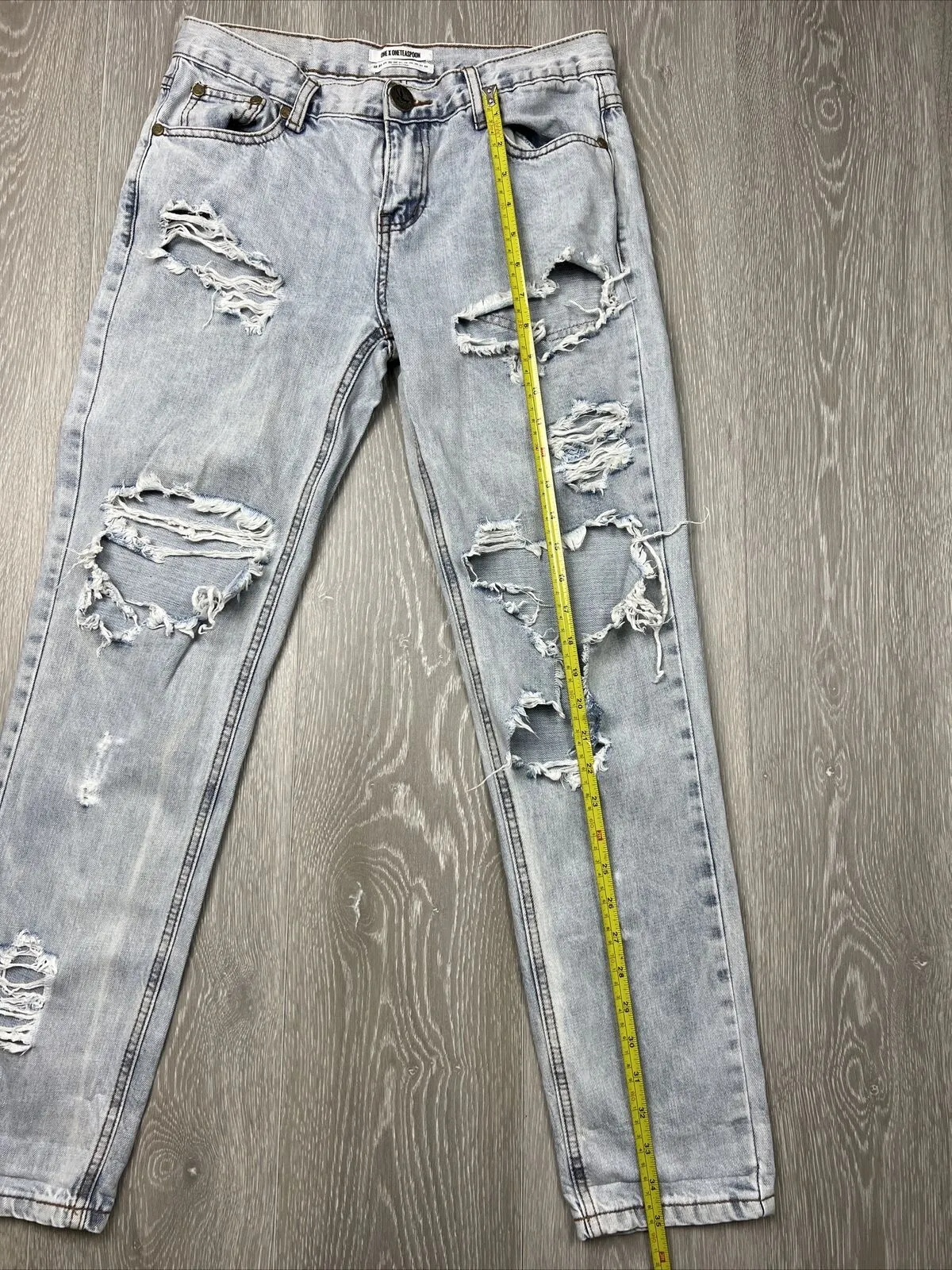 One Teaspoon Womens Distressed Denim Jeans Size 26