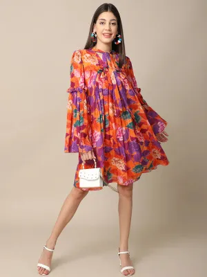 Orange Bloom Dress