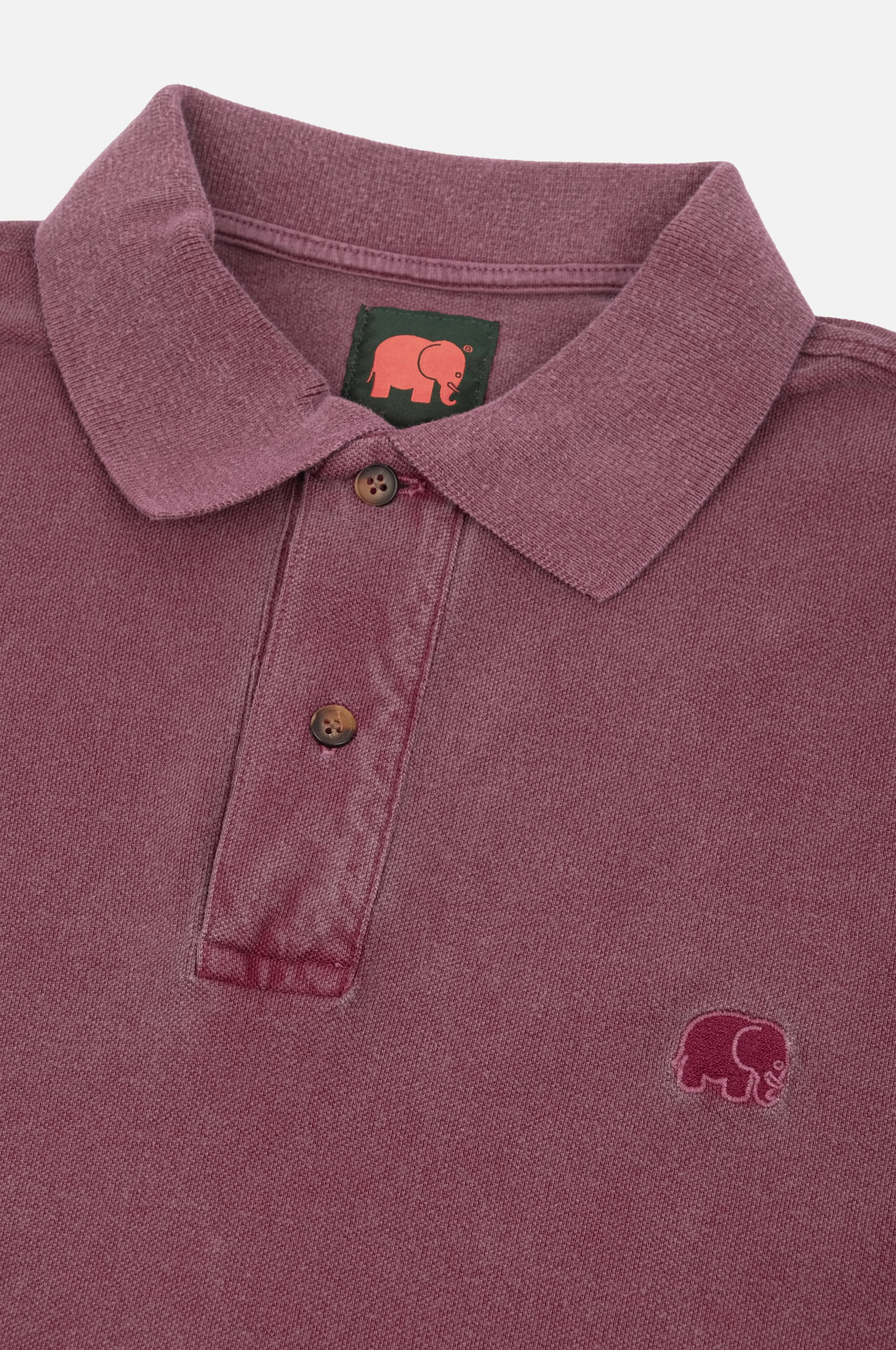 Organic Pigment Dyed Polo Shirt Zinfandel