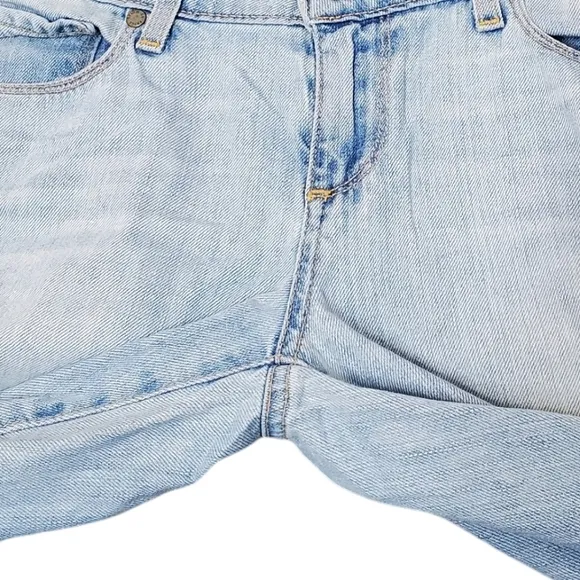 Paige Jeans Denim Jimmy Jimmy Crop Light Wash Boho Western Coastal Cowgirl Sz 26