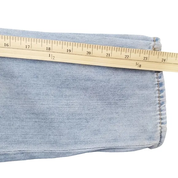 Paige Jeans Denim Jimmy Jimmy Crop Light Wash Boho Western Coastal Cowgirl Sz 26