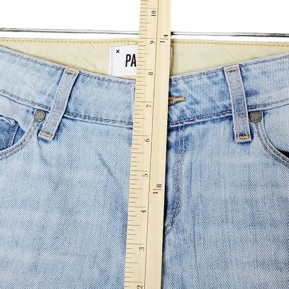 Paige Jeans Denim Jimmy Jimmy Crop Light Wash Boho Western Coastal Cowgirl Sz 26