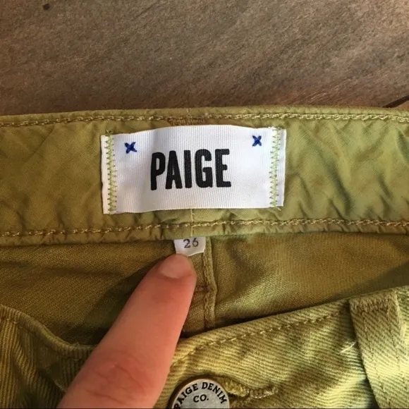 PAIGE Skyline Ankle Peg Jeans in Green 26