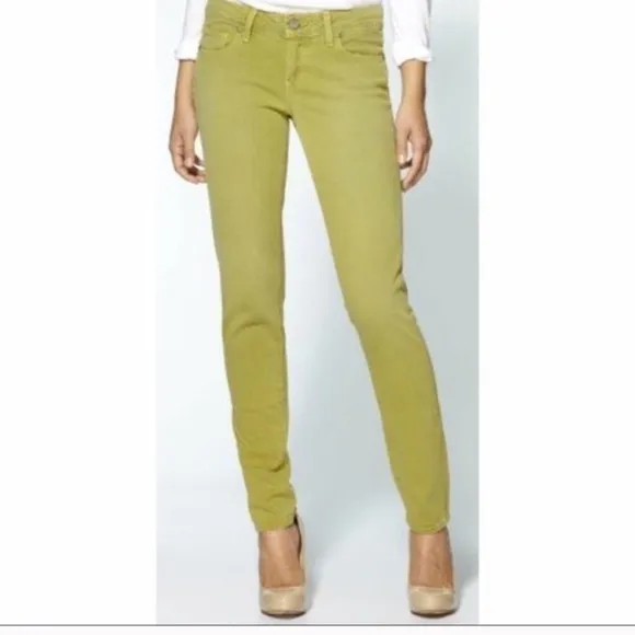 PAIGE Skyline Ankle Peg Jeans in Green 26