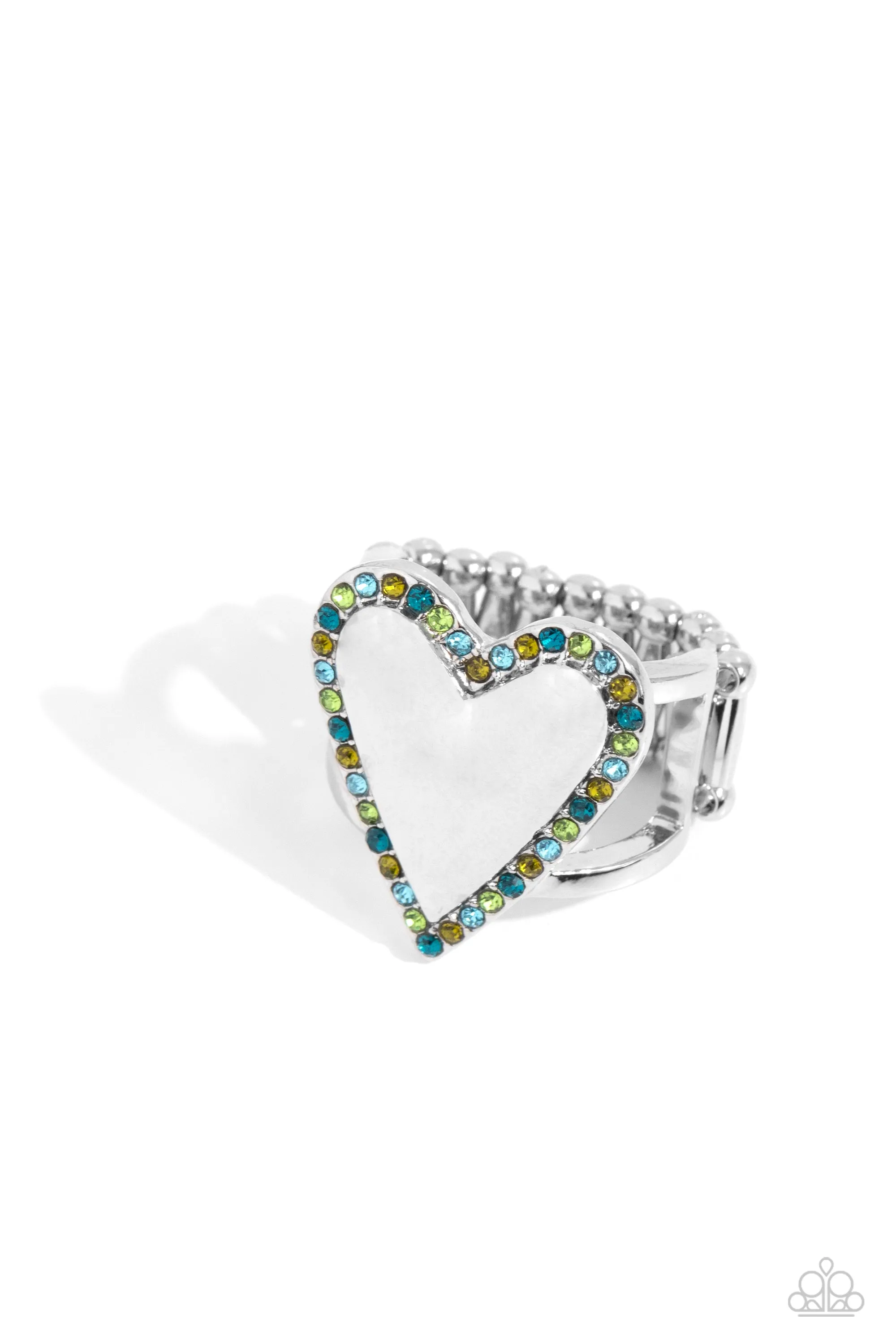 Paparazzi Smitten Shimmer Ring Green