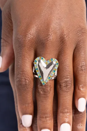 Paparazzi Smitten Shimmer Ring Green