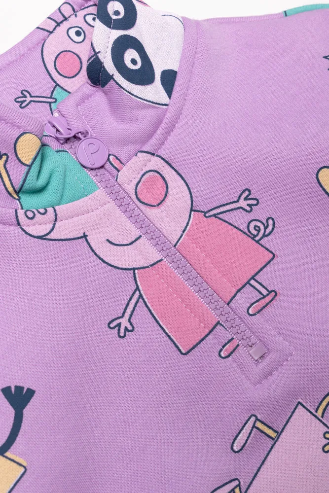 Peppa Pig Quarter Zip Tracktop Purple