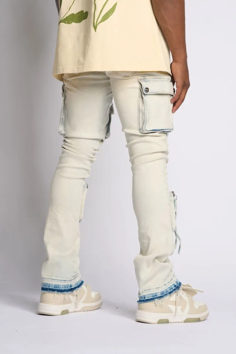 PHEELINGS PHEELING ALONE STACK CARGO DENIM (LIGHT BLUE)