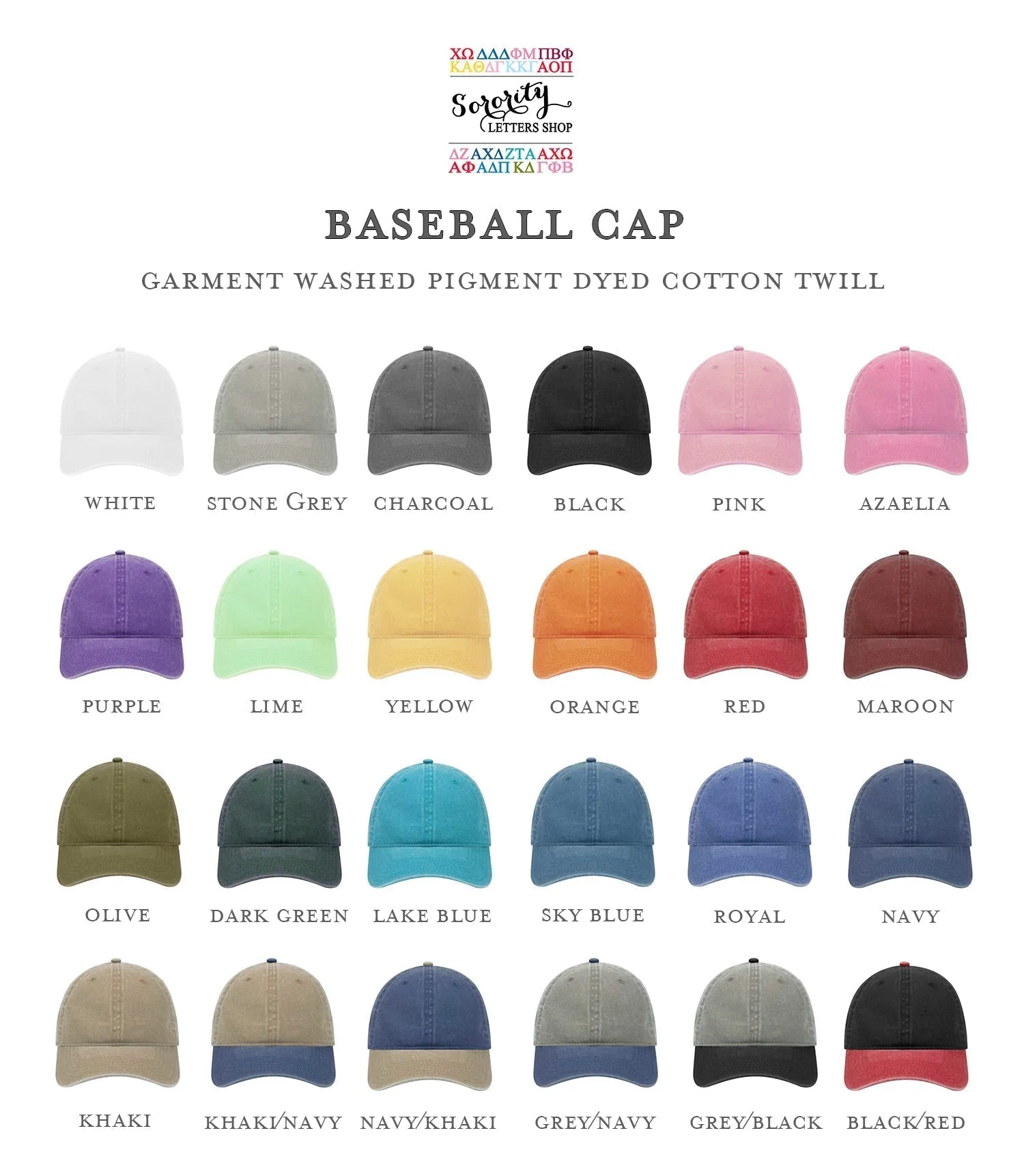 Phi Mu Delta Relaxed Fit Hat - Letters
