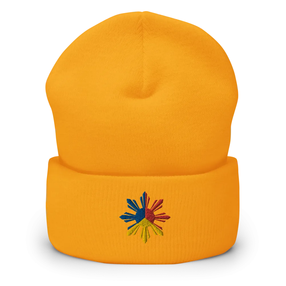 Philippines Tricolor Sun Cuffed Beanie