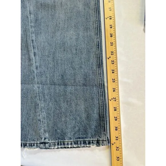 Pistola Jeans 31 Ruby High Rise Palazzo Denim Wide Flare Leg Othello Wash
