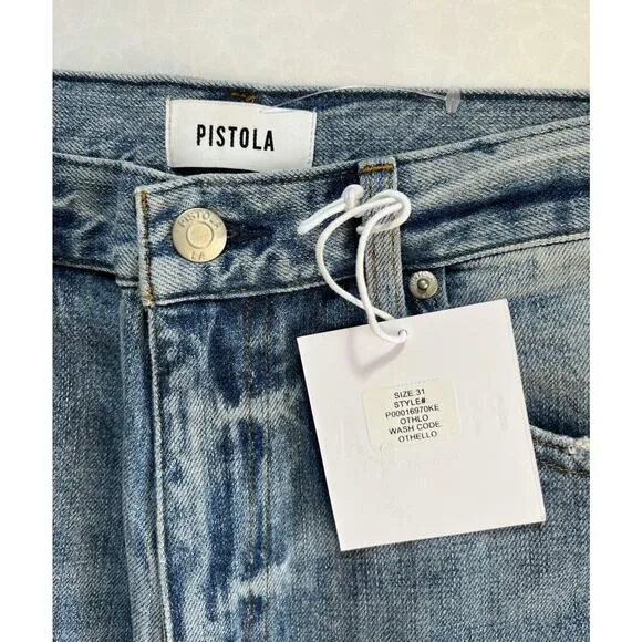 Pistola Jeans 31 Ruby High Rise Palazzo Denim Wide Flare Leg Othello Wash