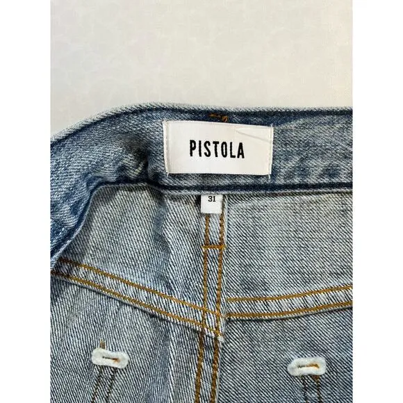 Pistola Jeans 31 Ruby High Rise Palazzo Denim Wide Flare Leg Othello Wash