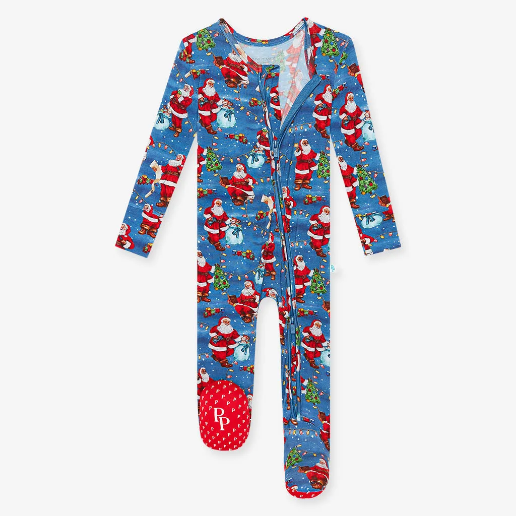 Posh Peanut Santa Claus Footie with Zipper
