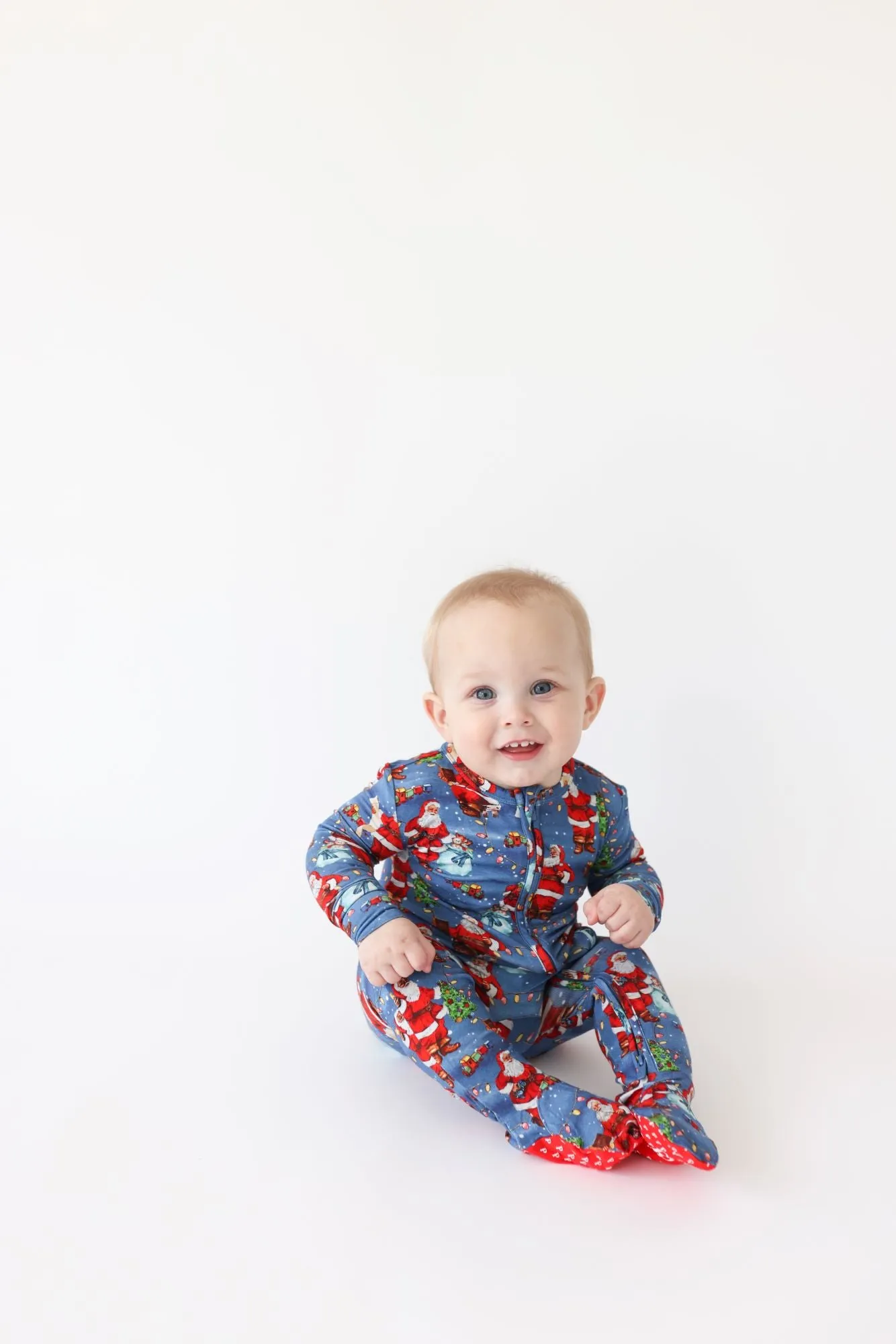 Posh Peanut Santa Claus Footie with Zipper