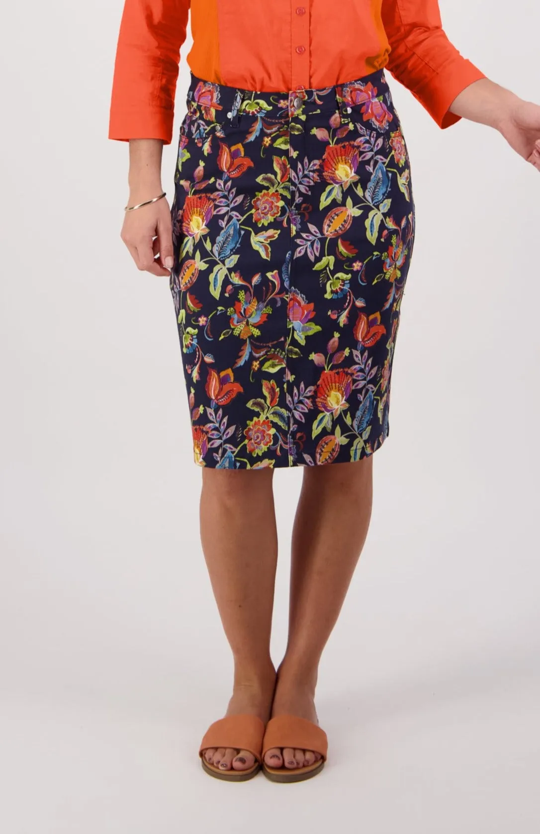 Printed Lightweight Skirt - Brazil