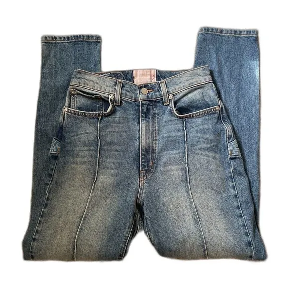 Revice Venus Stargazer Jeans size 27 with Star Embroidery Design Cropped Denim