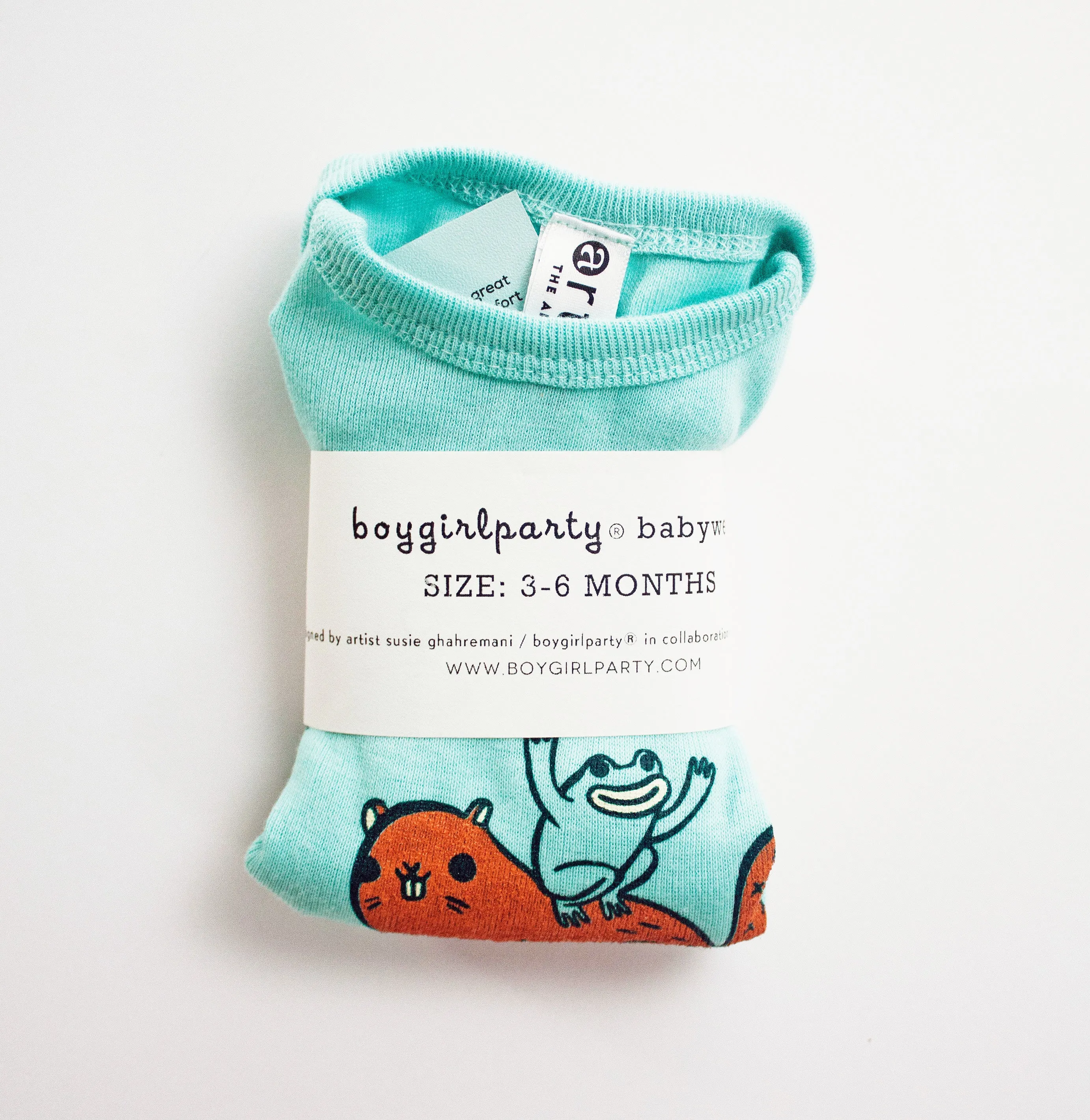 SALE: Find Your Adventure – Animal Baby Onesie (Seafoam)