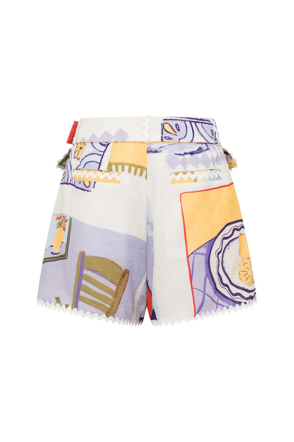 SAMPLE-Donna Rosa Shorts - Villagio Purple