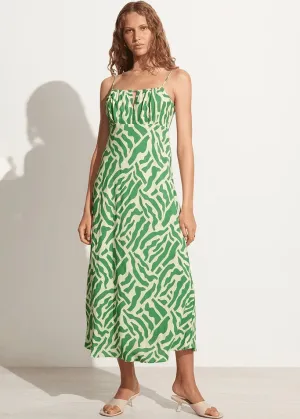 San Paolo Midi Dress (Tulli Print Green)