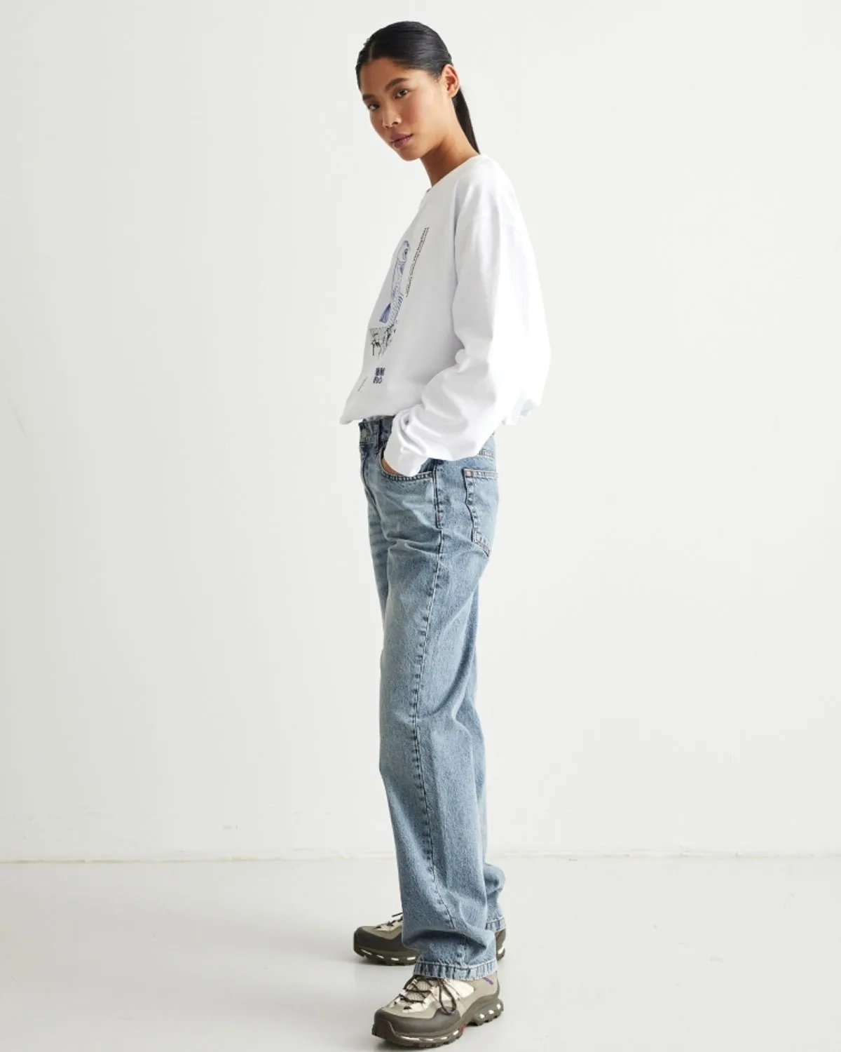 Sandie Vectorblue Jeans - Grey Blue